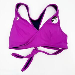 ASICS Beach Volleyball Bikini Top Size Small NEW Reversible UPF Protection NWOT